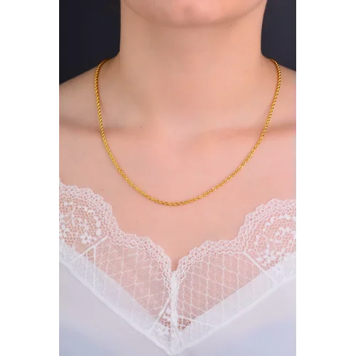 Cebeci 14 Ayar Burgu Altın Kolye