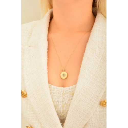 Cebeci 14 Ayar Çerçeve Altın Kolye