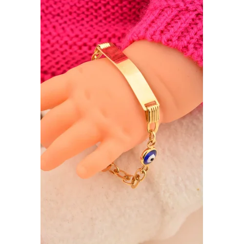 Cebeci 14 Ayar Çocuk Altın Gözboncuklu Bileklik