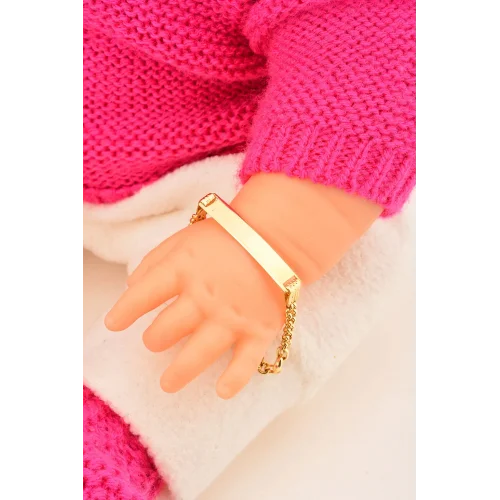 Cebeci 14 Ayar Çocuk Halka Künye Zincir Bileklik