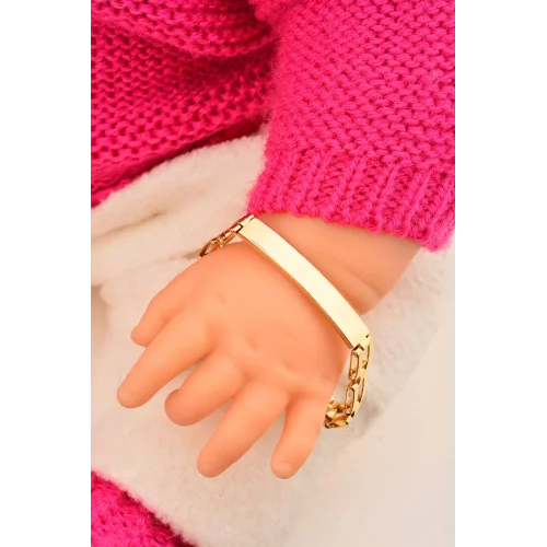 Cebeci 14 Ayar Çocuk Kare Altın Bileklik