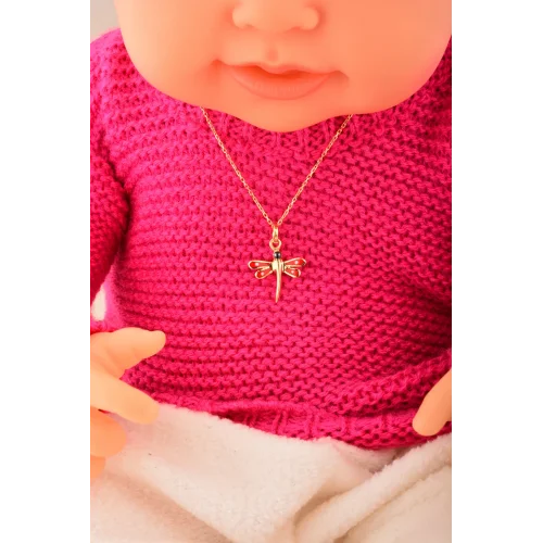 Cebeci 14 Ayar Çocuk Yusufçuk Altın Kolye Ucu