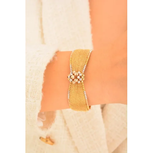 Cebeci 14 Ayar Dorika Kelepçe Altın Bilezik