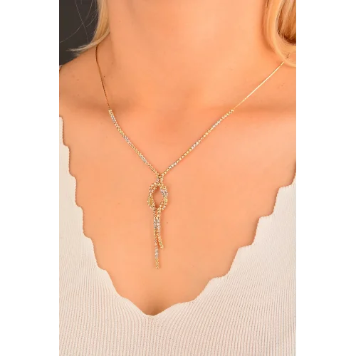 Cebeci 14 Ayar Dorikalı Düğüm Altın Kolye