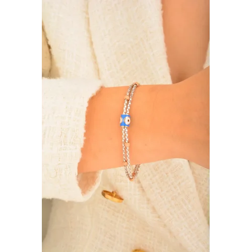 Cebeci 14 Ayar Gözboncuklu Altın Bileklik