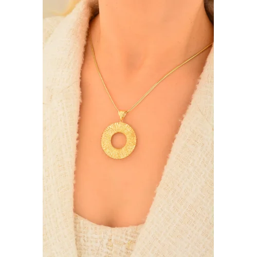 Cebeci 14 Ayar Halka Altın Kolye Ucu