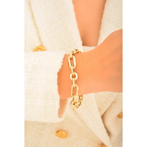 Cebeci 14 Ayar Halkalı Altın Bileklik