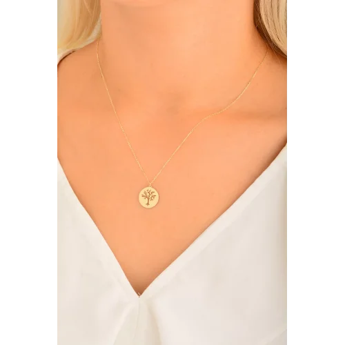 Cebeci 14 Ayar Hayat Ağacı Altın Kolye