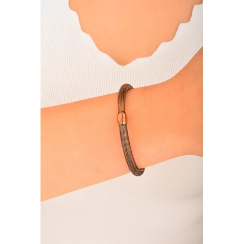 Cebeci 14 Ayar Kahve Altın Bilezik