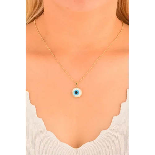 Cebeci 14 Ayar Nazar Boncuklu Kolye Ucu