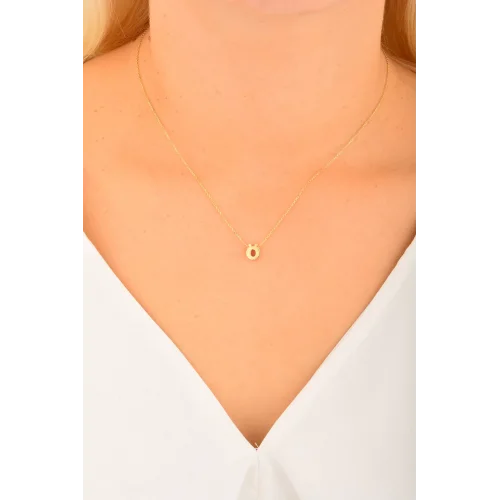 Cebeci 14 Ayar Ö Harfli Altın Kolye