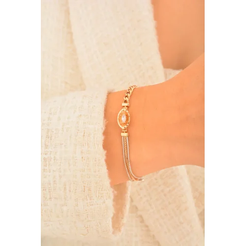 Cebeci 14 Ayar Rose Altın Bileklik