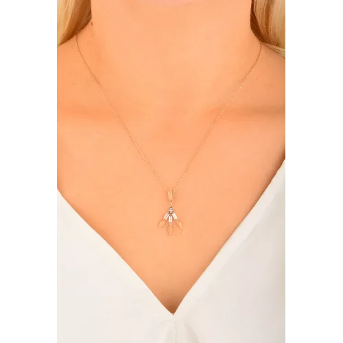Cebeci 14 Ayar Rose Altın Kolye Ucu
