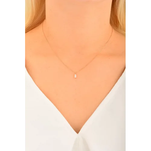 Cebeci 14 Ayar Rose Baget Altın Kolye