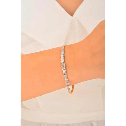 Cebeci 14 Ayar Sıra Taşlı Altın Bileklik