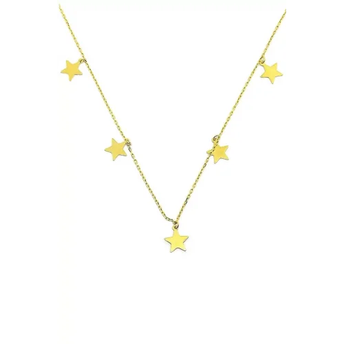 Cebeci 14 Ayar Sıralı Yıldız Altın Kolye