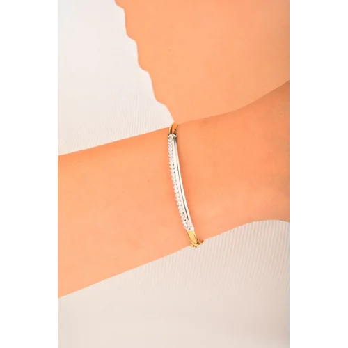 Cebeci 14 Ayar Sırataş Kelepçeli Altın Bilezik