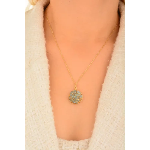 Cebeci 14 Ayar Taş Altın Kolye