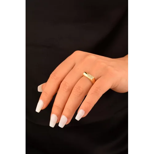 Cebeci 14 Ayar Taşlı Altın Yüzük