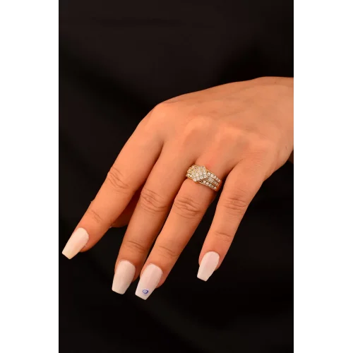 Cebeci 14 Ayar Taşlı Altın Yüzük