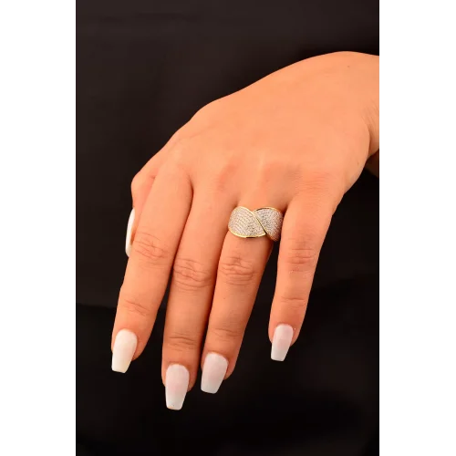 Cebeci 14 Ayar Taşlı Altın Yüzük