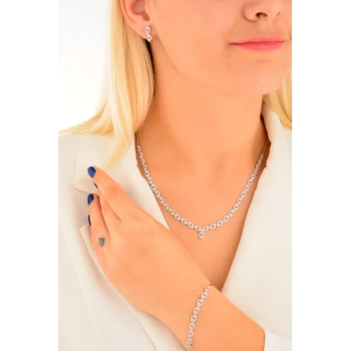 Cebeci 14 Ayar Taşlı Set Takımı