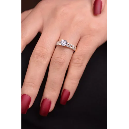 Cebeci 14 Ayar Tektaş Altın Yüzük