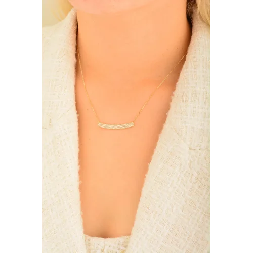 Cebeci 14 Ayar Yatay Altın Kolye