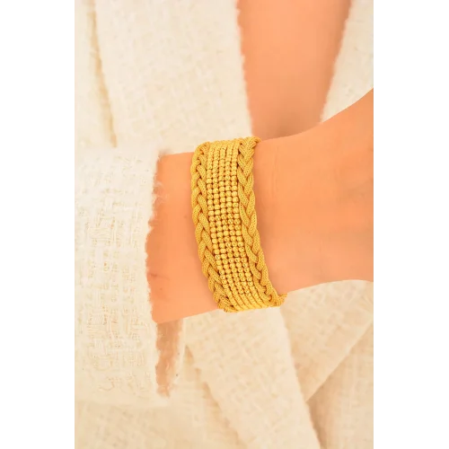 Cebeci 22 Ayar Dorika Hasır Altın Bileklik