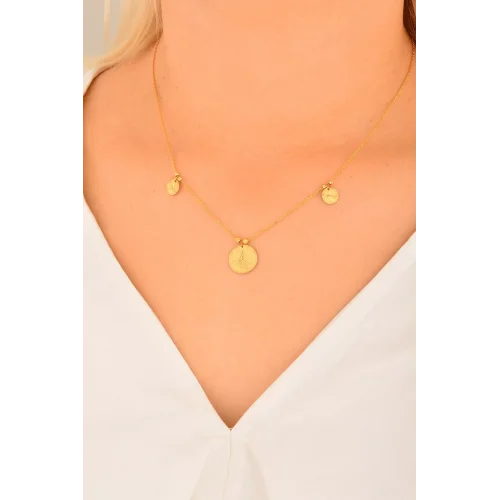 Cebeci 22 Ayar Tuğralı Altın Kolye