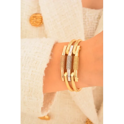 Cebeci Kaburga Kelepçe Altın Bilezik