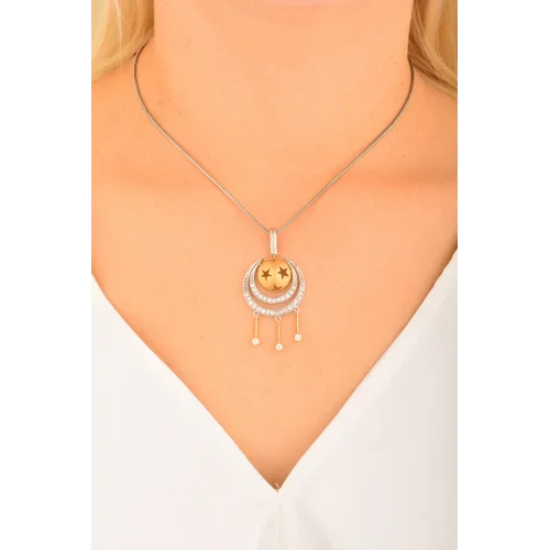 Cebeci 14 Ayar Yıldız Halka Altın Kolye Ucu