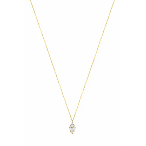 Cebeci 14 Ayar Taşlı Altın Kolye