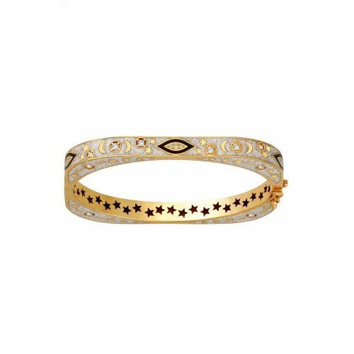 Cebeci 14 Ayar Gece Gündüz Altın Kelepçe Bilezik