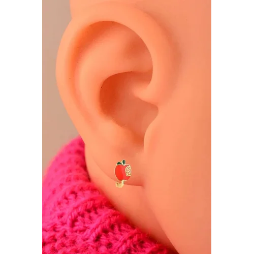 Cebeci 14 Ayar Çocuk Elma Altın Küpe