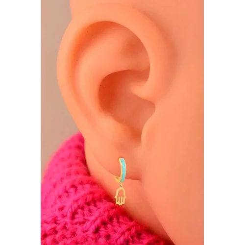 Cebeci 14 Ayar Fatmaanaeli Altın Çocuk Küpe