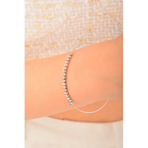 Cebeci 14 Ayar Toplu Beyaz Altın Bileklik