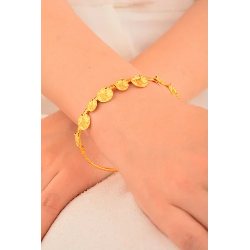 Cebeci 22 Ayar Tuğra Sallantılı Altın Bilezik