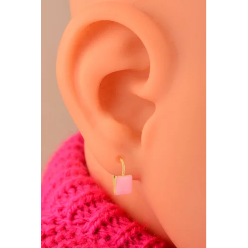 Cebeci 14 Ayar Pembe Çocuk Altın Küpe