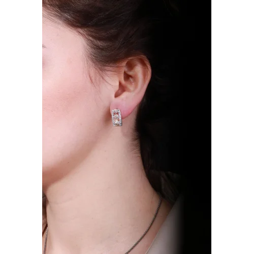 Cebeci 14 Ayar Taşlı Anne Altın Küpesi