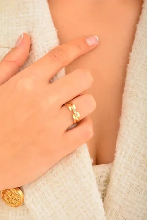 Cebeci 14 Ayar Taşlı Altın Yüzük