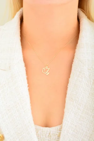 Cebeci 14 Ayar Kuş Altın Kolye