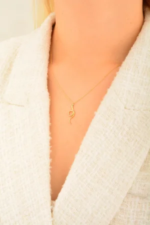 Cebeci 14 Ayar Altın Yılan Kolye