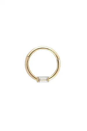 Cebeci 14 Ayar Altın Taşlı Helix Küpe