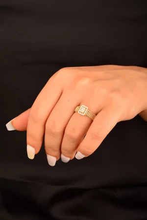 Cebeci 14 Ayar Altın Baget Yüzük