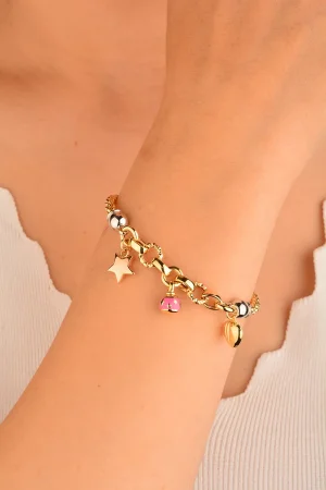 Cebeci 14 Ayar Aşk Altın Şans Bilekliği