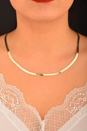 Cebeci 14 Ayar Balıksırtı Altın Kolye