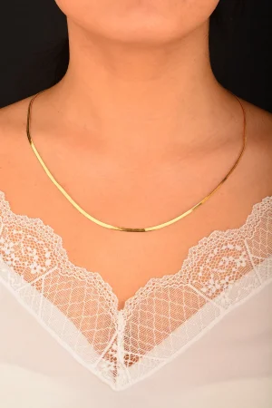 Cebeci 14 Ayar Balıksırtı Altın Kolye