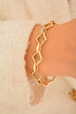 Cebeci 14 Ayar Altın Zincir Bileklik