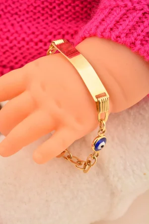 Cebeci 14 Ayar Çocuk Altın Gözboncuklu Bileklik